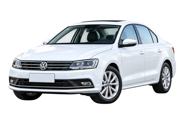 White Volkswagen Sedan PNG Cutout